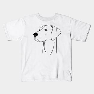 Weimaraner (Black and White) Kids T-Shirt